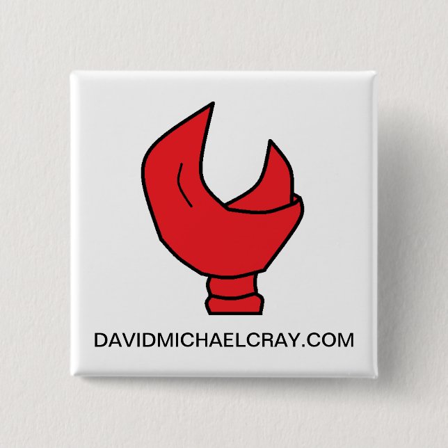 CLAW BUTTON FOR CRAYFISH CLAN FAN CLUB (Front)