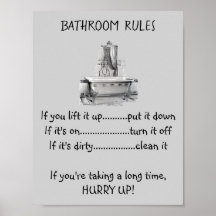 Claw Foot Bath Tub Bathroom Rules