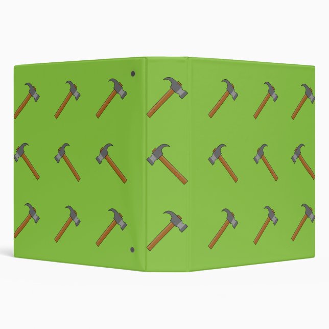Claw Hammer Cartoon 3 Ring Binder (Background)