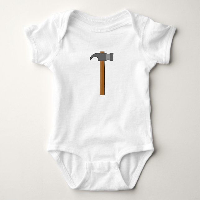 Claw Hammer Cartoon Baby Bodysuit (Front)