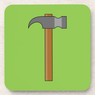 Claw Hammer Cartoon Beverage Coaster