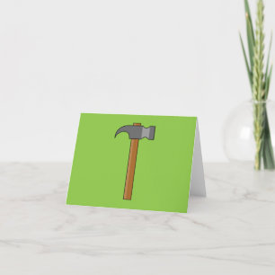 Claw Hammer Cartoon Letterpress Thank You Card