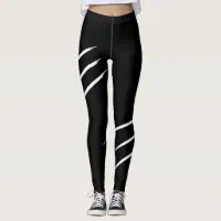 Claw marks, black and white, leggings