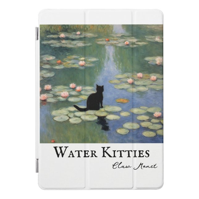 Claw Monet Water Lilies Cat Pond iPad Pro Cover (Front)