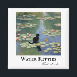 Claw Monet Water Lilies Cat Pond Magnet<br><div class="desc">Fine art and cats. What could be better? Treat yourself or your cat-loving friend with this fresh take on an old classic.</div>