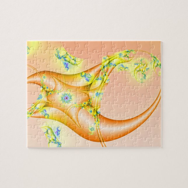 Claw | Orange and Yellow Fractal Art Jigsaw Puzzle (Horizontal)