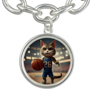 Claw-some Hoops: The Fearless Cat Basketballer Bracelet