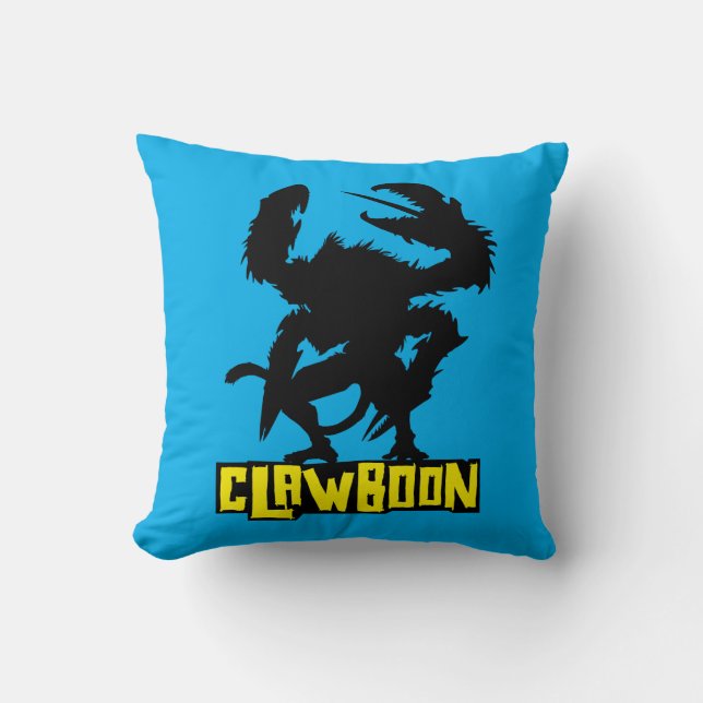 Clawboon Silhouette Throw Pillow (Front)