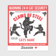 Claws of Steel Personalised Cat Security Bin