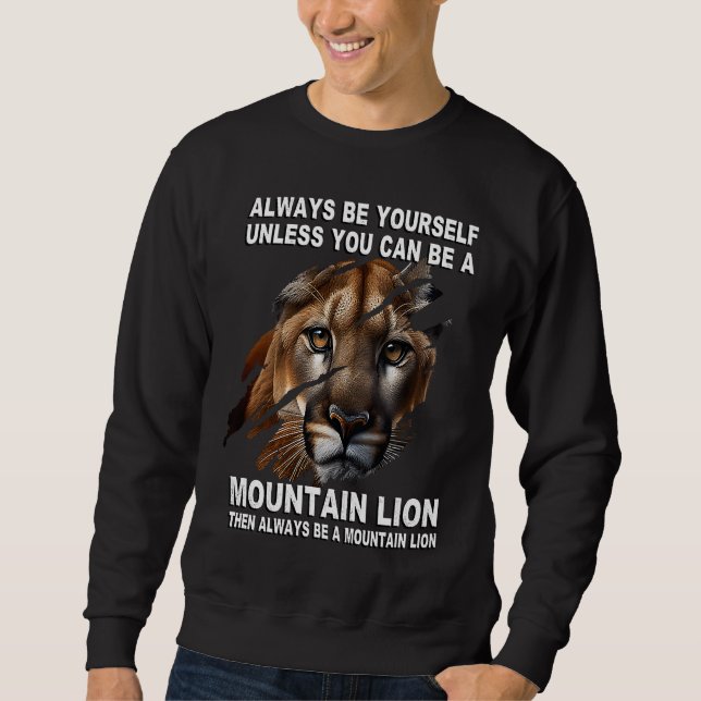 Claws Scratch Ripping Cougar Mountain Lion Sweatshirt (Front)