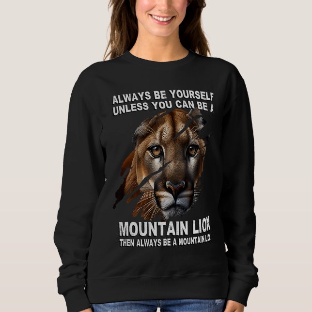 Claws Scratch Ripping Cougar Mountain Lion Sweatshirt (Front)