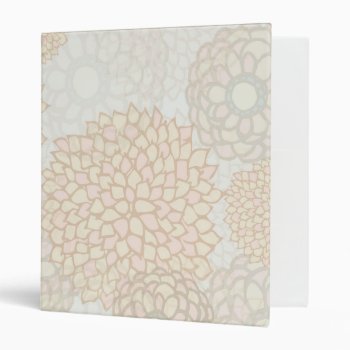 Clay And Tan Flower Burst Design Binder by greatgear at Zazzle