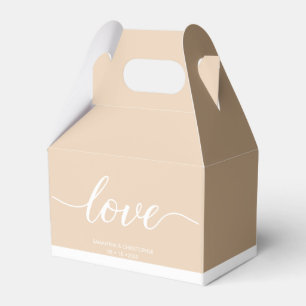 Clay and White Minimalist Wedding custom Favor Box