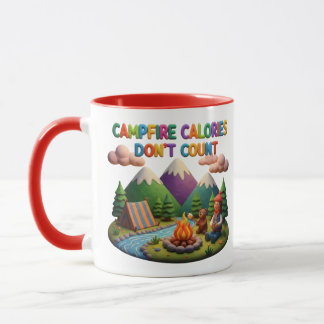 Clay Art “Campfire Calories Don’t Count” Scene Mug