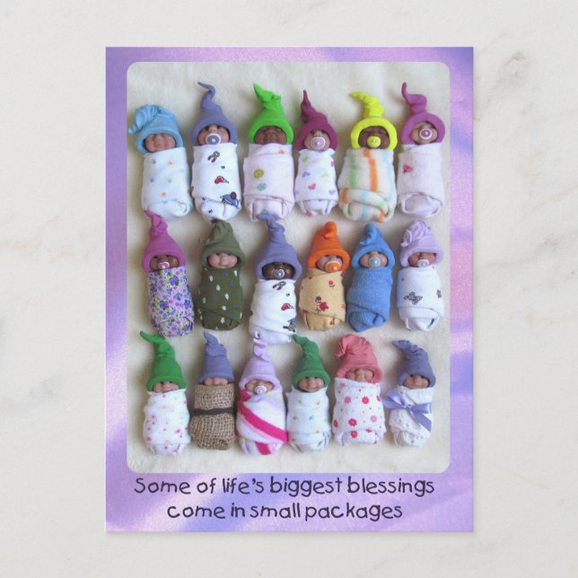 Clay Babies, Large Group, Life's Biggest Blessings Postcard (Front)