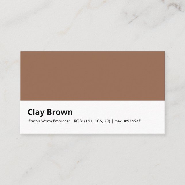 Clay Brown | "Earth's Warm Embrace"  Business Card (Front)
