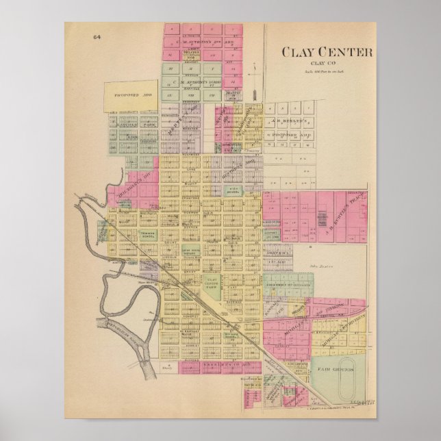 Clay Center, Clay County, Kansas Poster (Front)