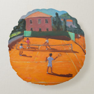 Clay Court Tennis Lapad Croatia 2012 Round Pillow