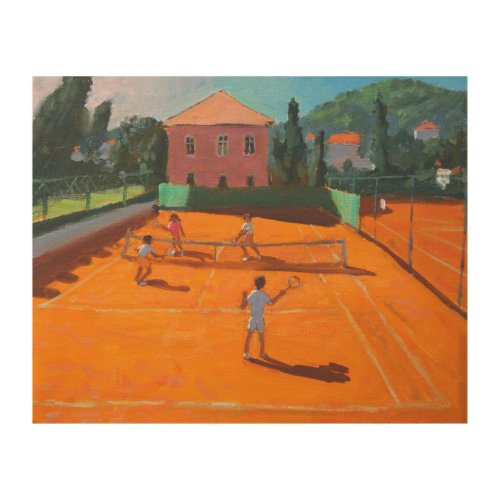 Clay Court Tennis Lapad Croatia 2012 Wood Wall Decor