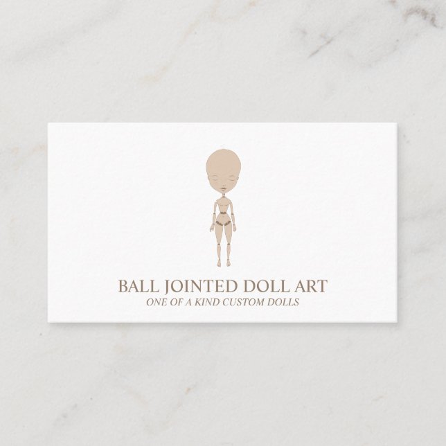 Clay Doll Maker Artist Bjd Ooak Business Card (Front)