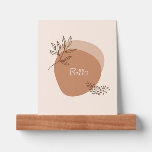 Clay drizzle  Personalised modern keepsake Picture Ledge