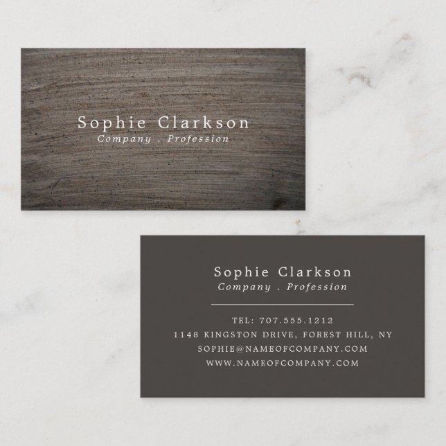 Clay Effect, Rustic Business Card (Front/Back)