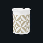 Clay Geometric Deco Cube Pattern Drink Pitcher<br><div class="desc">This abstract,  geometric cubed pattern will add vibrance and classic flair to any home or office decor. Always ready for you to personalize with your name and/or your loved one's name,  as well.</div>