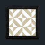 Clay Geometric Deco Cube Pattern Keepsake Box<br><div class="desc">This abstract,  geometric cubed pattern will add vibrance and classic flair to any home or office decor. Always ready for you to personalize with your name and/or your loved one's name,  as well.</div>