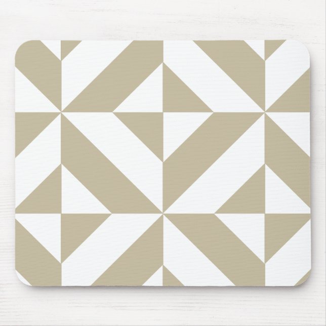 Clay Geometric Deco Cube Pattern Mouse Pad (Front)