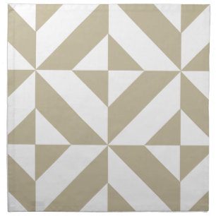 Clay Geometric Deco Cube Pattern Napkin