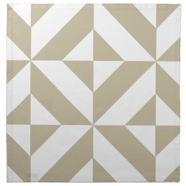Clay Geometric Deco Cube Pattern Napkin (Front)