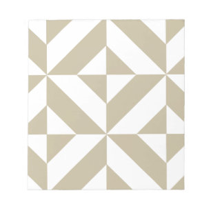 Clay Geometric Deco Cube Pattern Notepad
