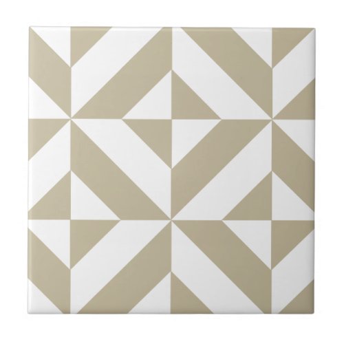 Clay Geometric Deco Cube Pattern Tile