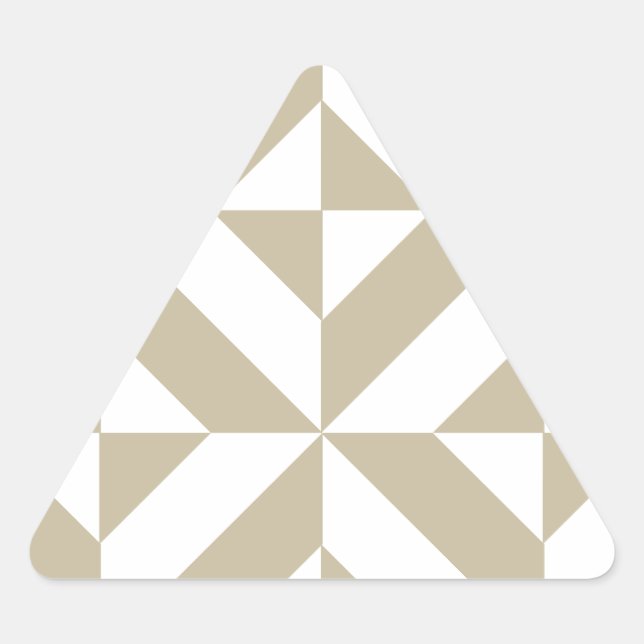 Clay Geometric Deco Cube Pattern Triangle Sticker (Front)