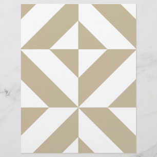 Clay Geometric Deco Cube Scrapbook Paper