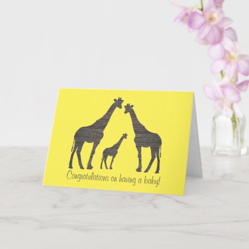 Clay Giraffe Silhouettes Card