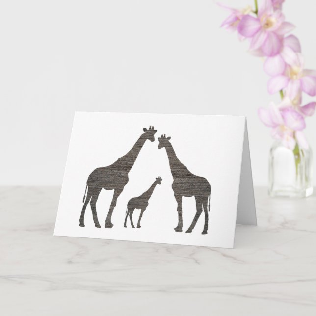 Clay Giraffe Silhouettes Card (Orchid)