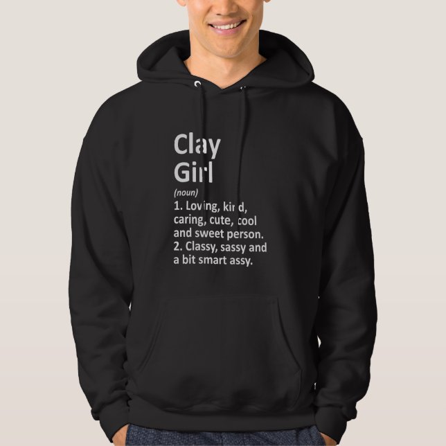 Clay Girl Al Alabama Funny City Home Roots Hoodie (Front)