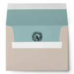 Clay, Light Blue Lined Love Birds 5x7 Envelope