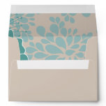 Clay Outside, Blue Petals Lined 5x7 Envelope