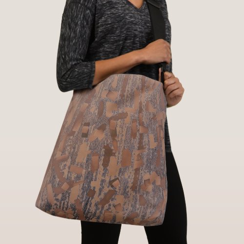 Clay Particles Abstract Crossbody Tote Bag