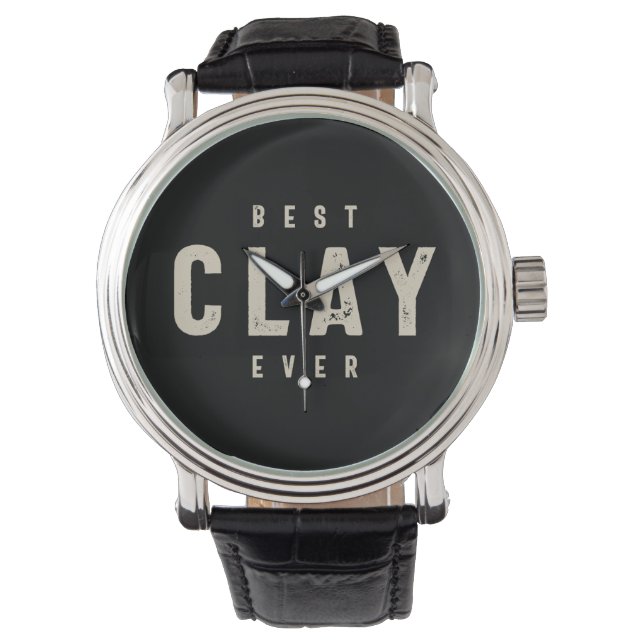 Clay Personalized Name  Watch (Front)
