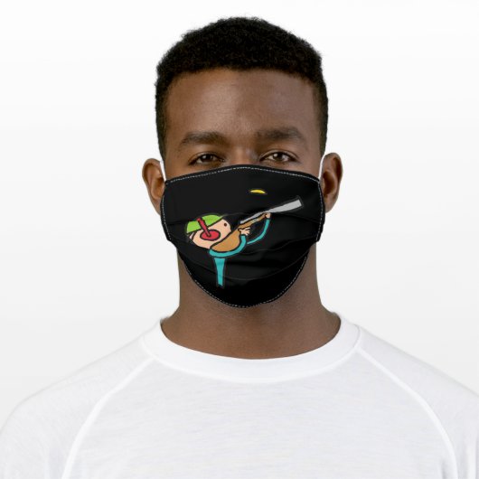 Clay Pigeon Trap Shooting Adult Cloth Face Mask (Worn)