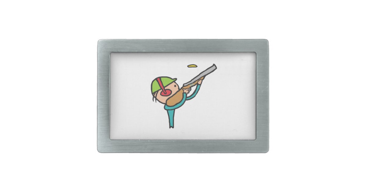 Clay Pigeon Trap Shooting Belt Buckle Zazzle