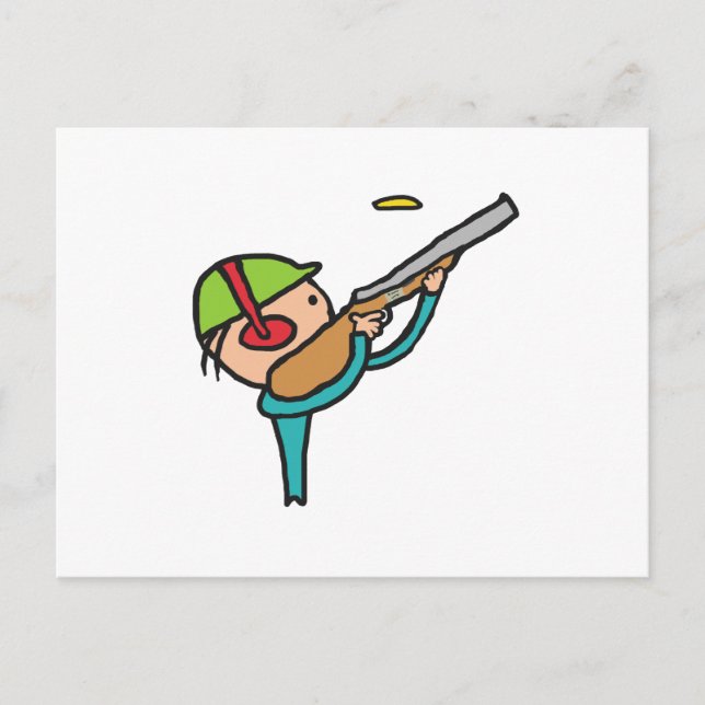 Clay Pigeon Trap Shooting Postcard (Front)