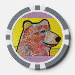 Clay Poker Chip/brown Edge With Big Bear Poker Chips at Zazzle