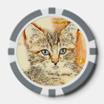 Clay Poker Chips - &quot;blue Eyed Kitty&quot; at Zazzle