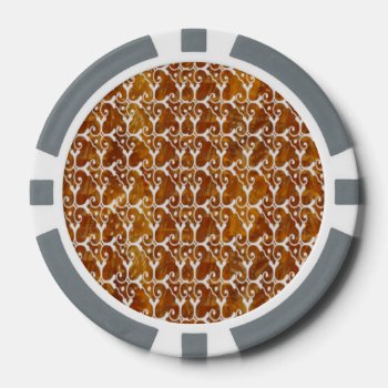 Clay Poker Chips Golden Jewel Patterns by 2sideprintedgifts at Zazzle