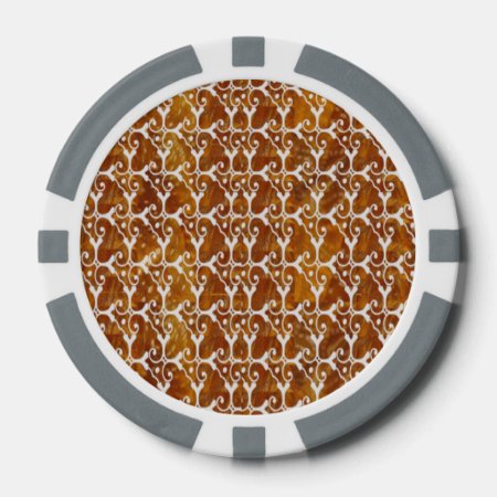 Clay Poker Chips Golden Jewel Patterns
