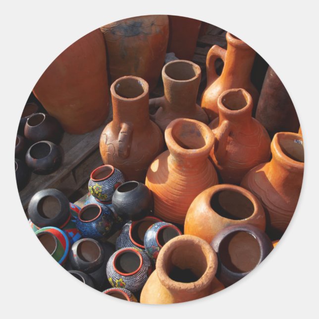 Clay Pots, Hazyview, Mpumalanga, South Africa Classic Round Sticker (Front)